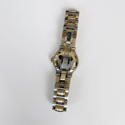 Gucci 1990s Date Two Tone Round Watch