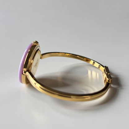Gucci 1990s Interchangeable Bezel Gold Plated Bangle Watch with 12 bezels, case