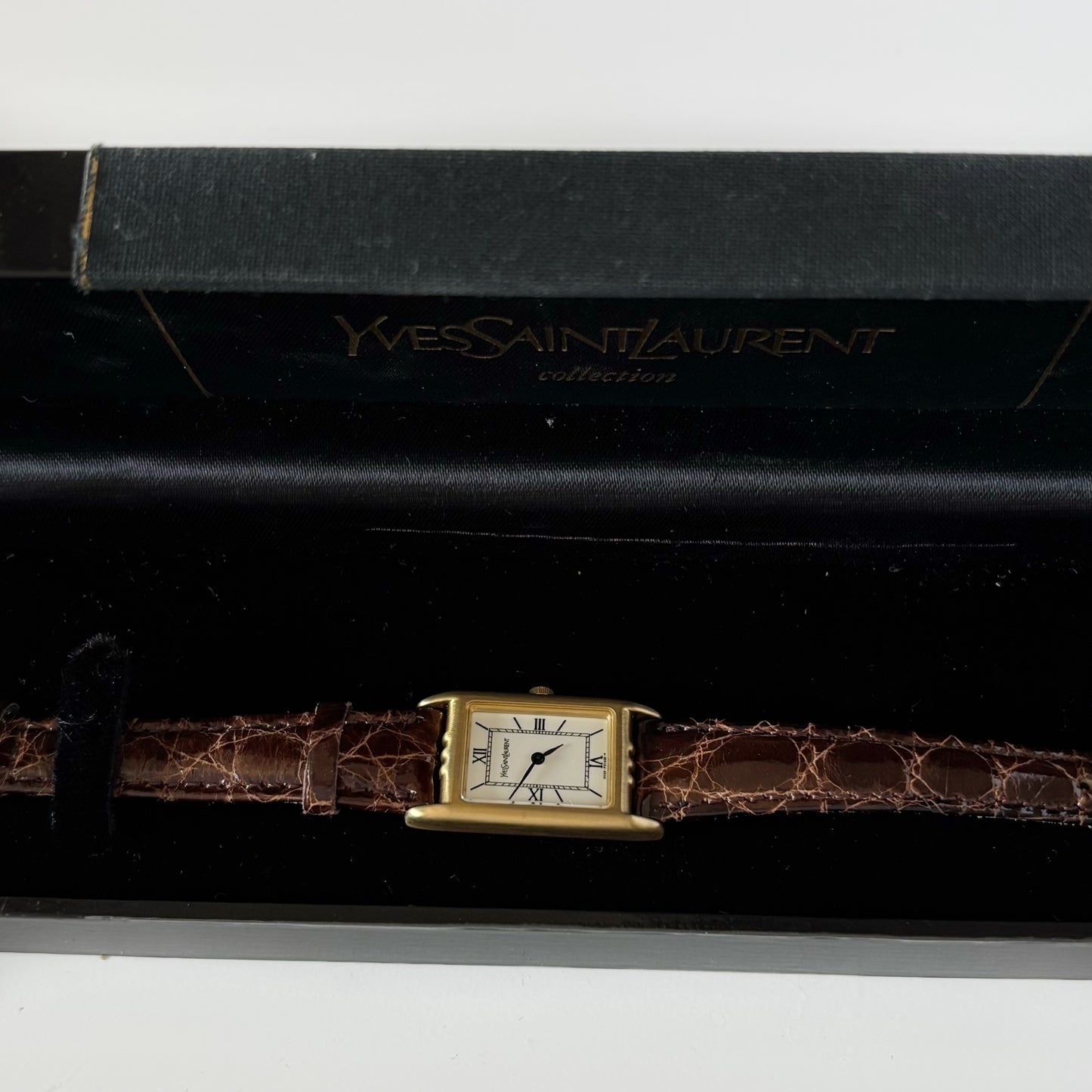 Yves Saint Laurent 1990s Tank Gold Plated Watch