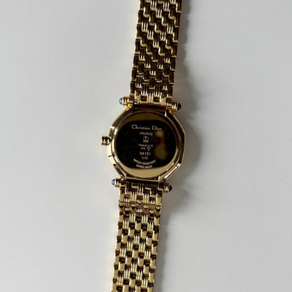 Dior 1990s Octagon Dial Gold Plated Watch