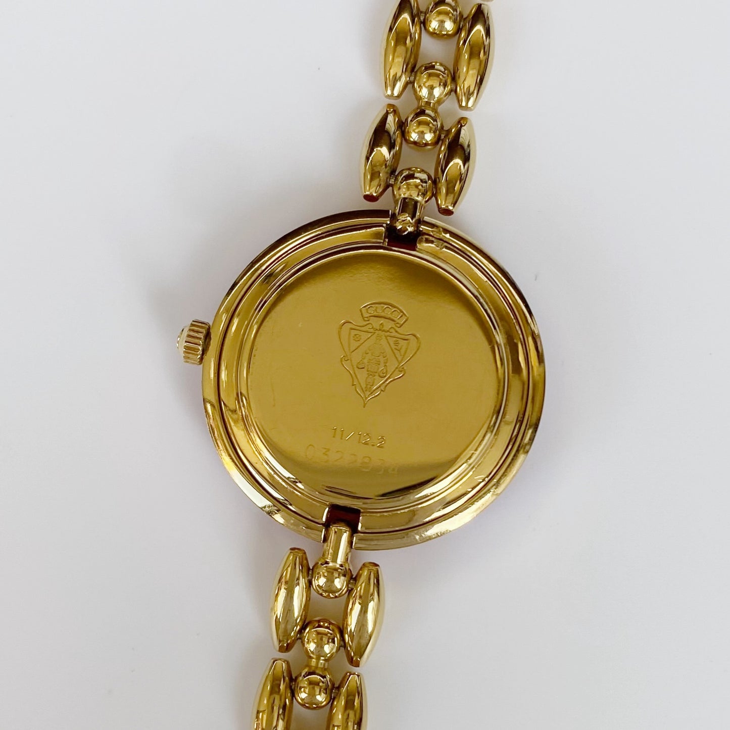 Gucci 1990s Interchangeable Bezel Gold Plated Watch with 6 bezels, case