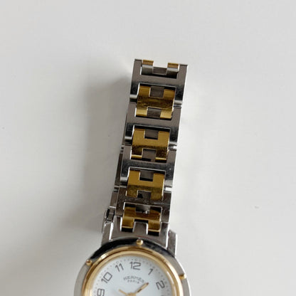 Hermes 1990s Clipper Two Tone Watch