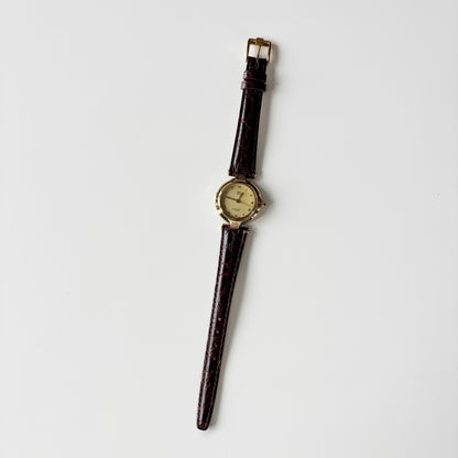 Givenchy 1990s Round Dial Gold Plated Watch