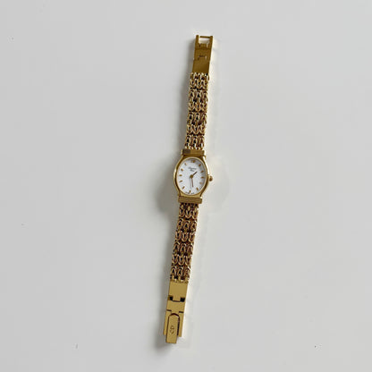 Dior 1990s Oval Dial Gold Plated Watch