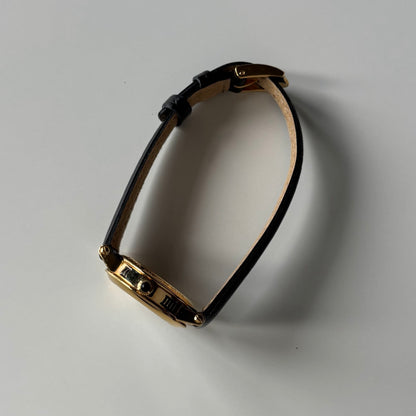 Gucci 1990s Date Round Dial Gold Plated Watch