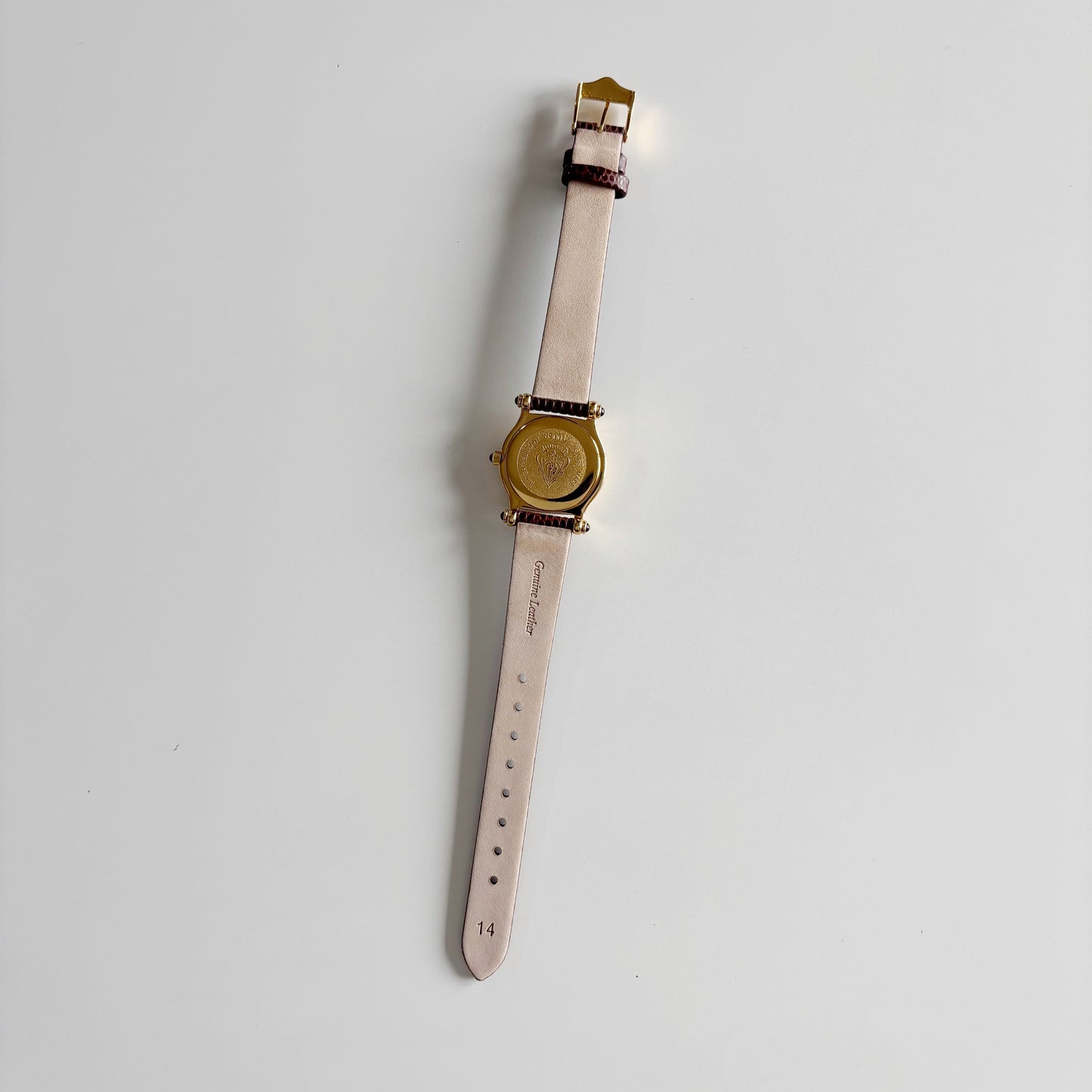 Gucci 1990s Gold Dial Gold Plated Watch