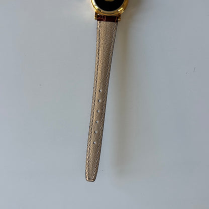 Gucci 1990s Date Round Dial Gold-Plated Watch
