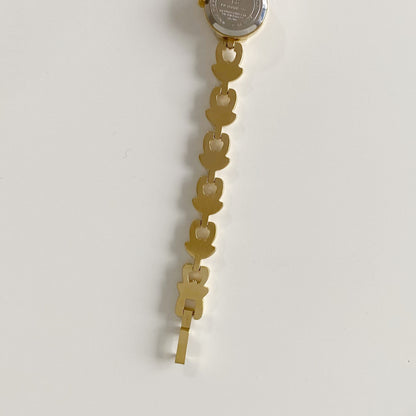 Givenchy 1990s Round Dial Gold Plated Watch