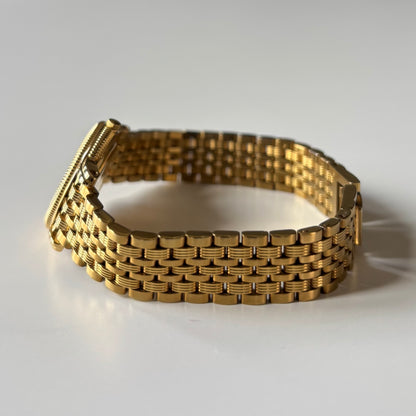 Yves Saint Laurent 1990s Round Dial Gold Plated Watch