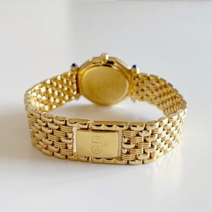 Dior 1990s Octagon Dial Gold Plated Watch