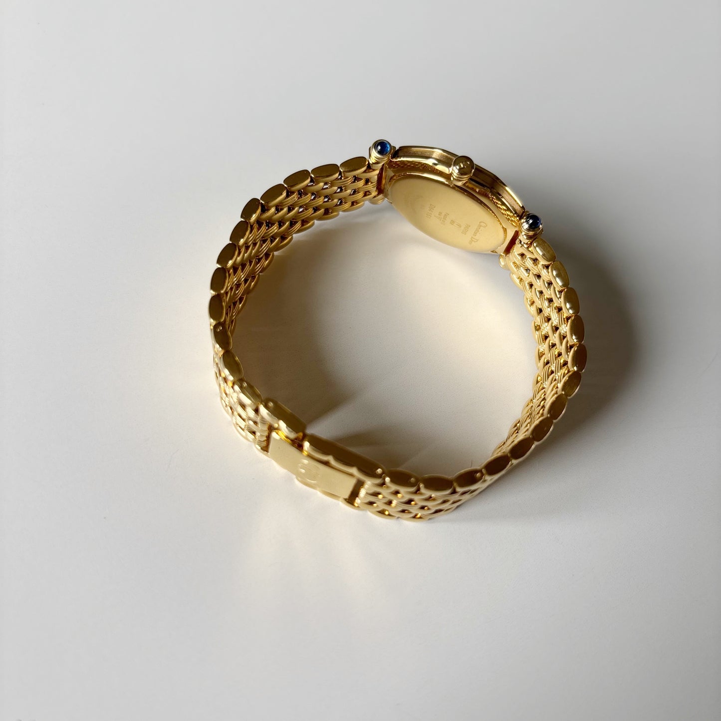 Dior 1990s Octagon Dial Gold Plated Watch