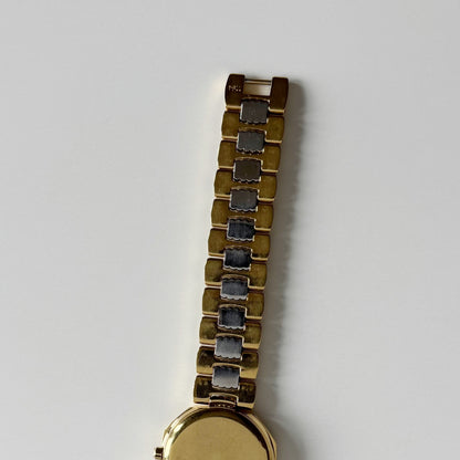 Dior 1990s Octagon Dial Two Tone Watch