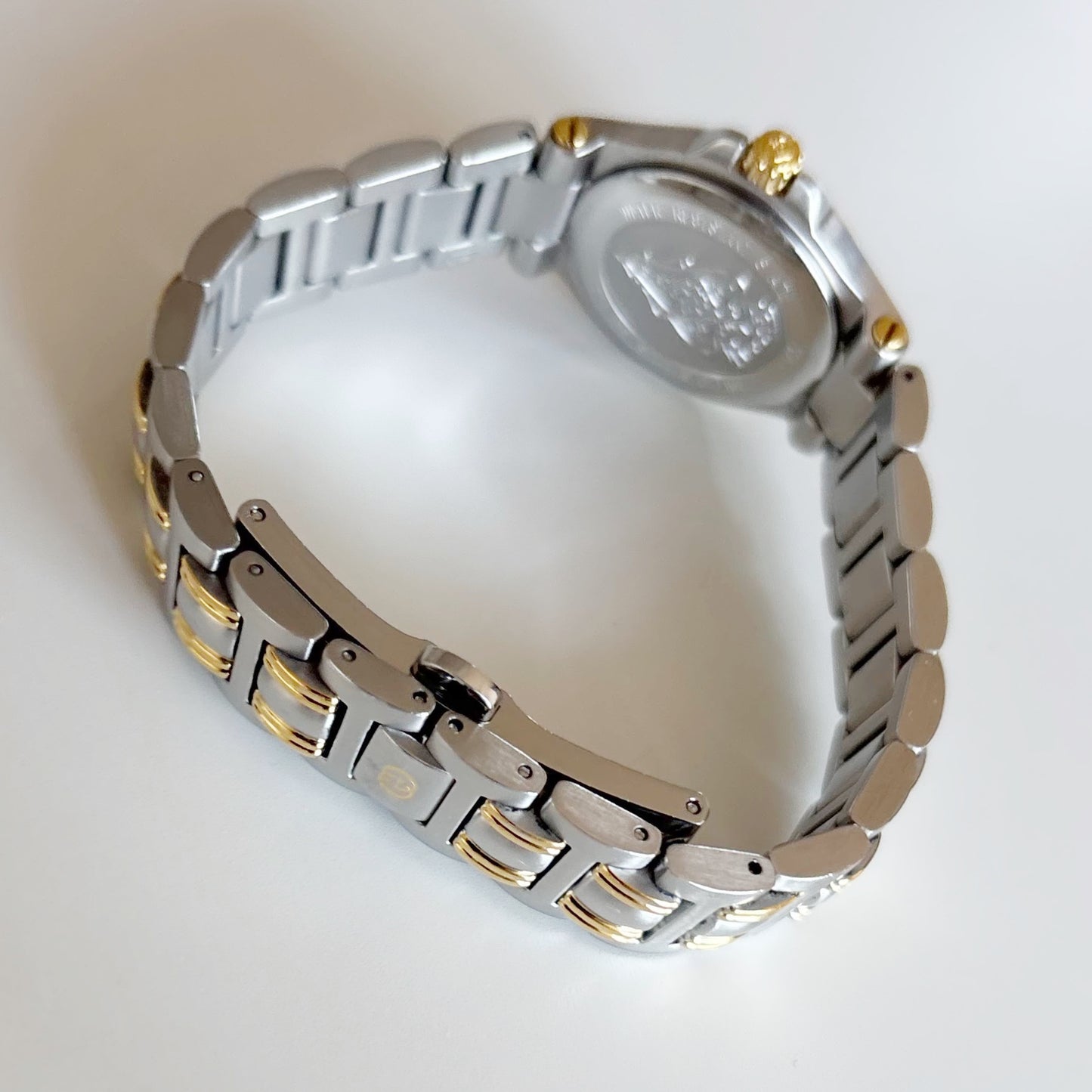 Gucci 1990s Date Round Dial Two Tone Watch