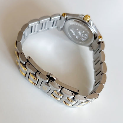 Gucci 1990s Date Round Dial Two Tone Watch