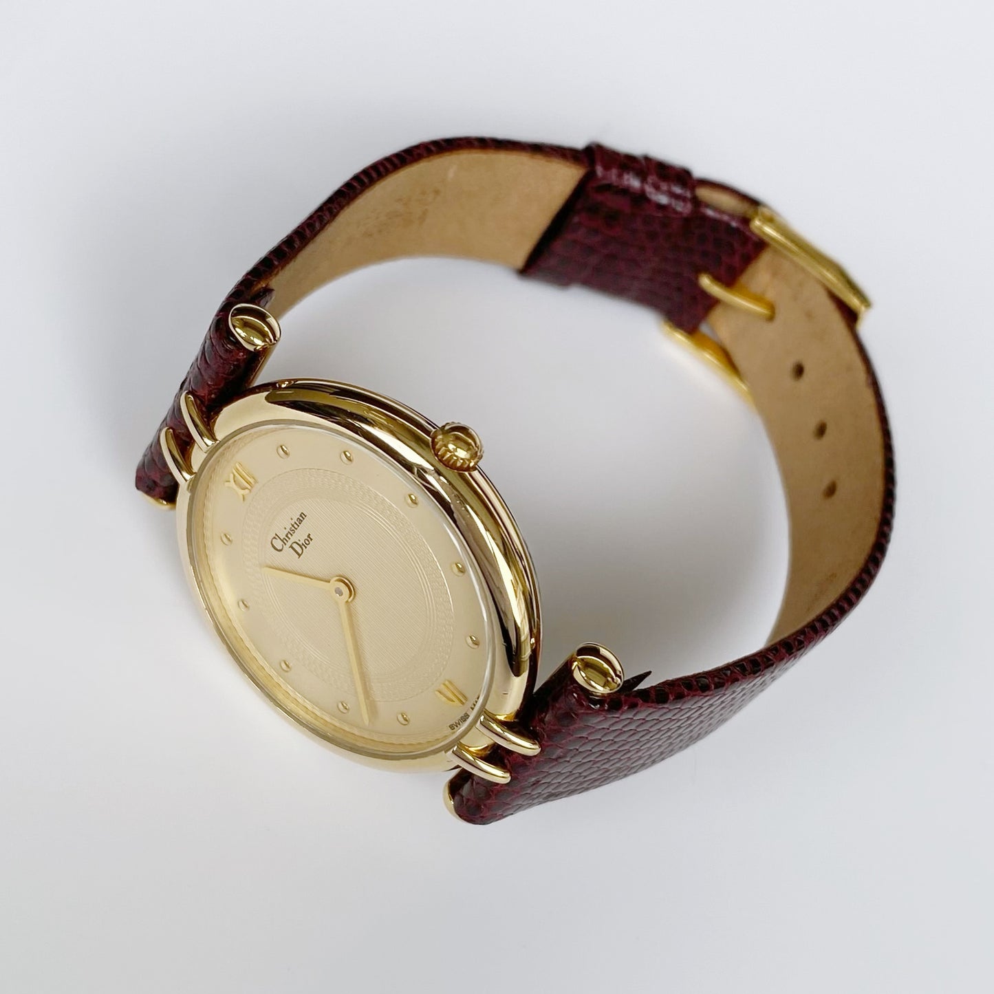 Dior 1990s Gold Plated Round Watch (Men's)