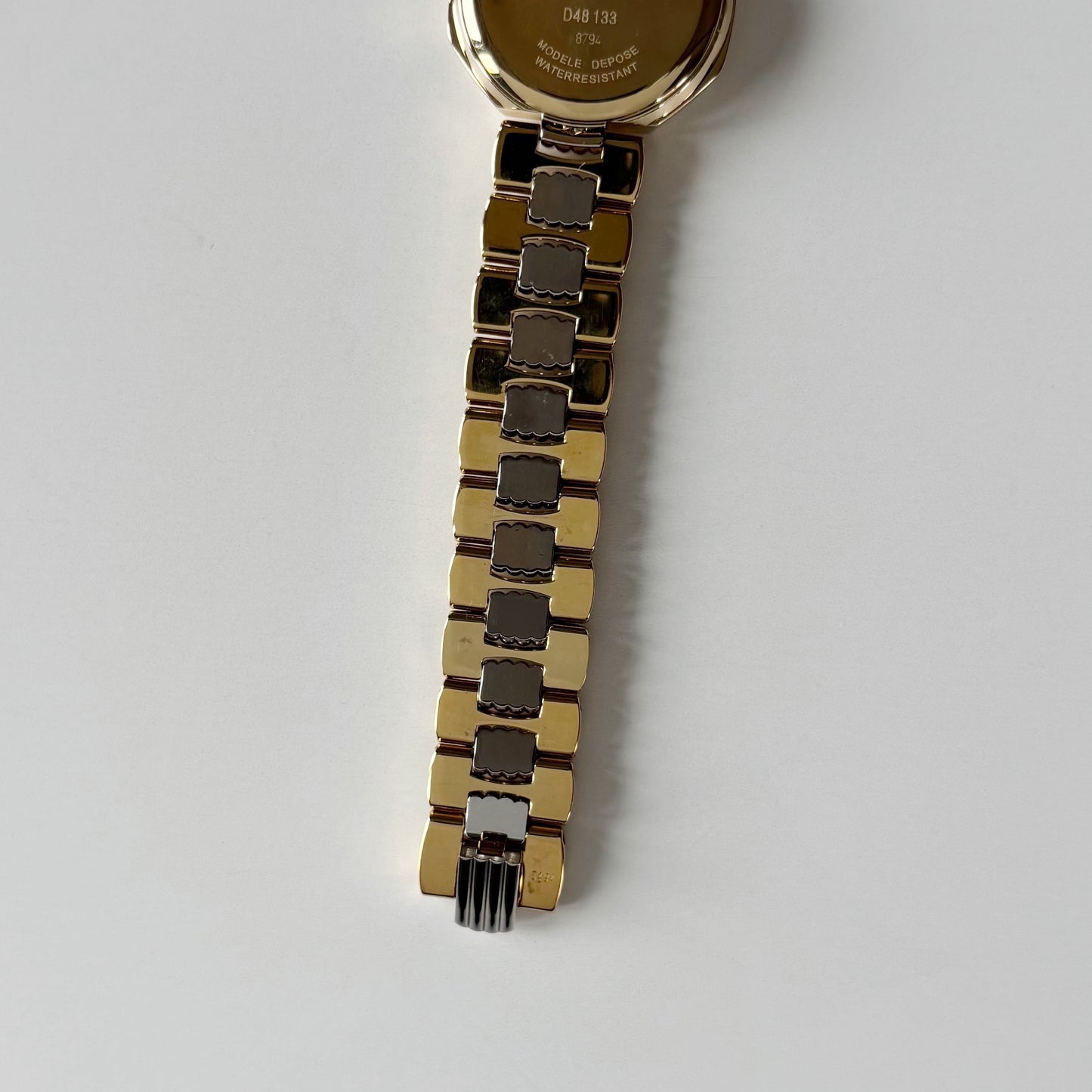 Dior 1990s Octagon Dial Two Tone Gold Plated Watch