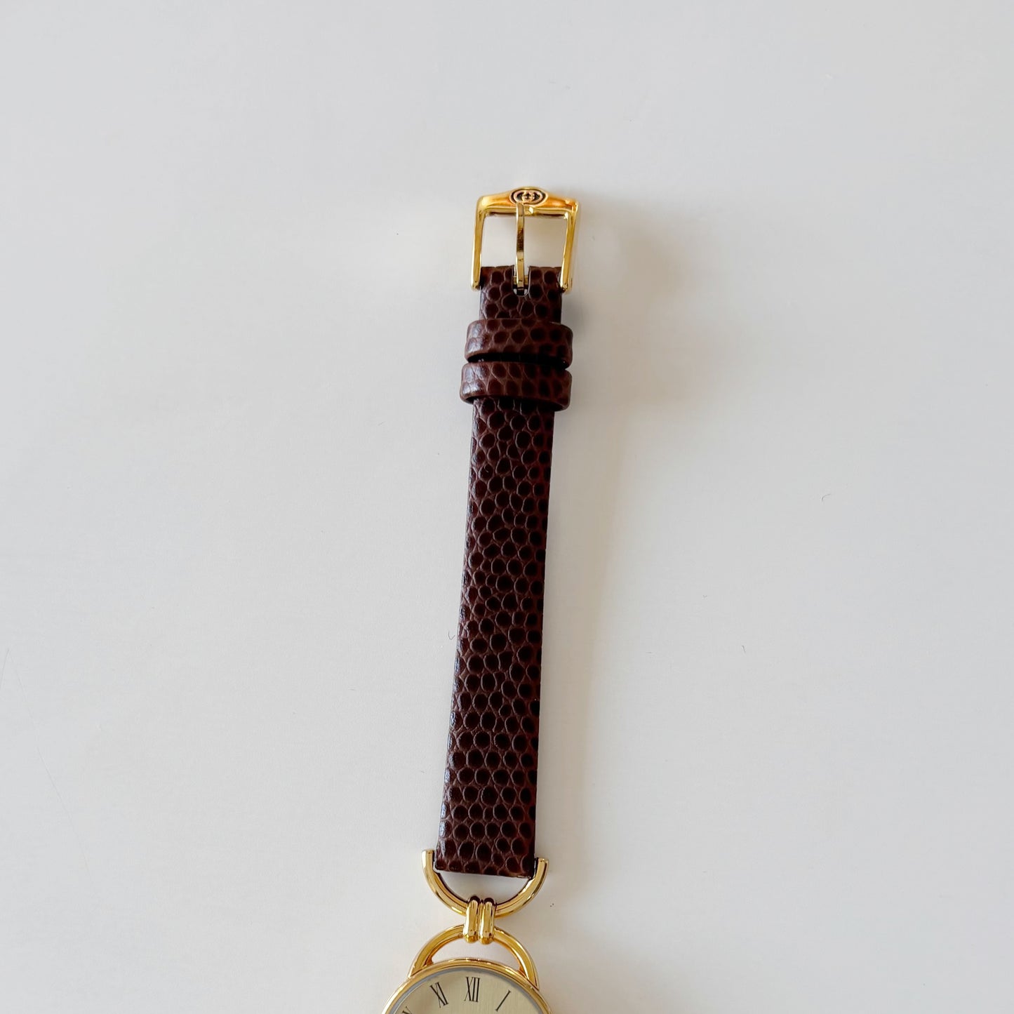 Gucci 1990s Gold Dial Gold Plated Horsebit Watch