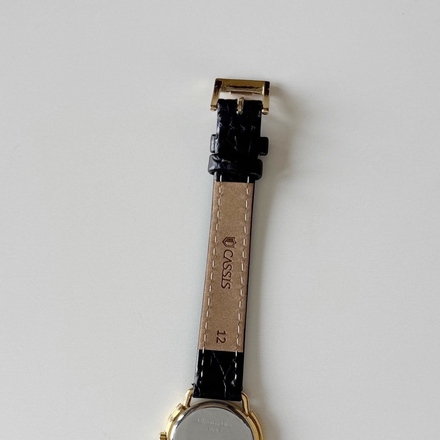 Dior 1990s Round Dial Gold Plated Watch