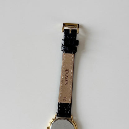 Dior 1990s Round Dial Gold Plated Watch