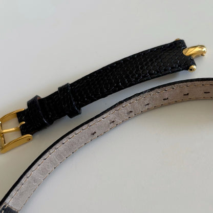 Gucci 1990s Interchangeable Strap Gold Plated Watch Watch with 3 belts, case