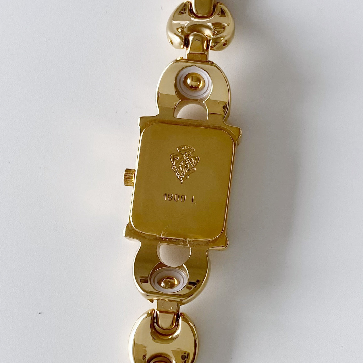 Gucci 1990s Interchangeable Belt Gold Plated Watch with 3 straps, case