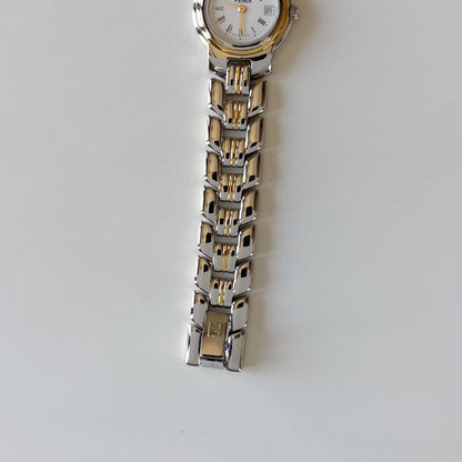Fendi 1990s Date Round Dial Two Tone Watch