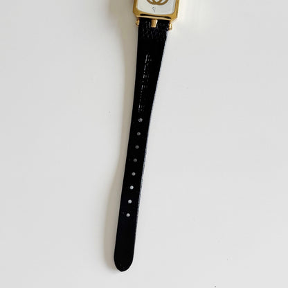 Gucci 1980s Square Dial Gold Plated Watch