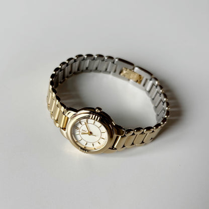 Yves Saint Laurent 1990s Round Dial Gold Plated Watch