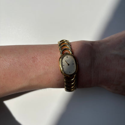 Dior 1990s Oval Dial Gold Plated Watch