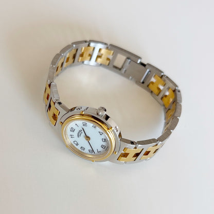 Hermes 1990s Clipper Two Tone Watch