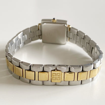 Givenchy 1990s Square Dial Two Tone Watch