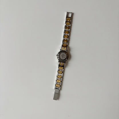 Hermes Early 2000s Clipper White Round Dial Two Tone Watch