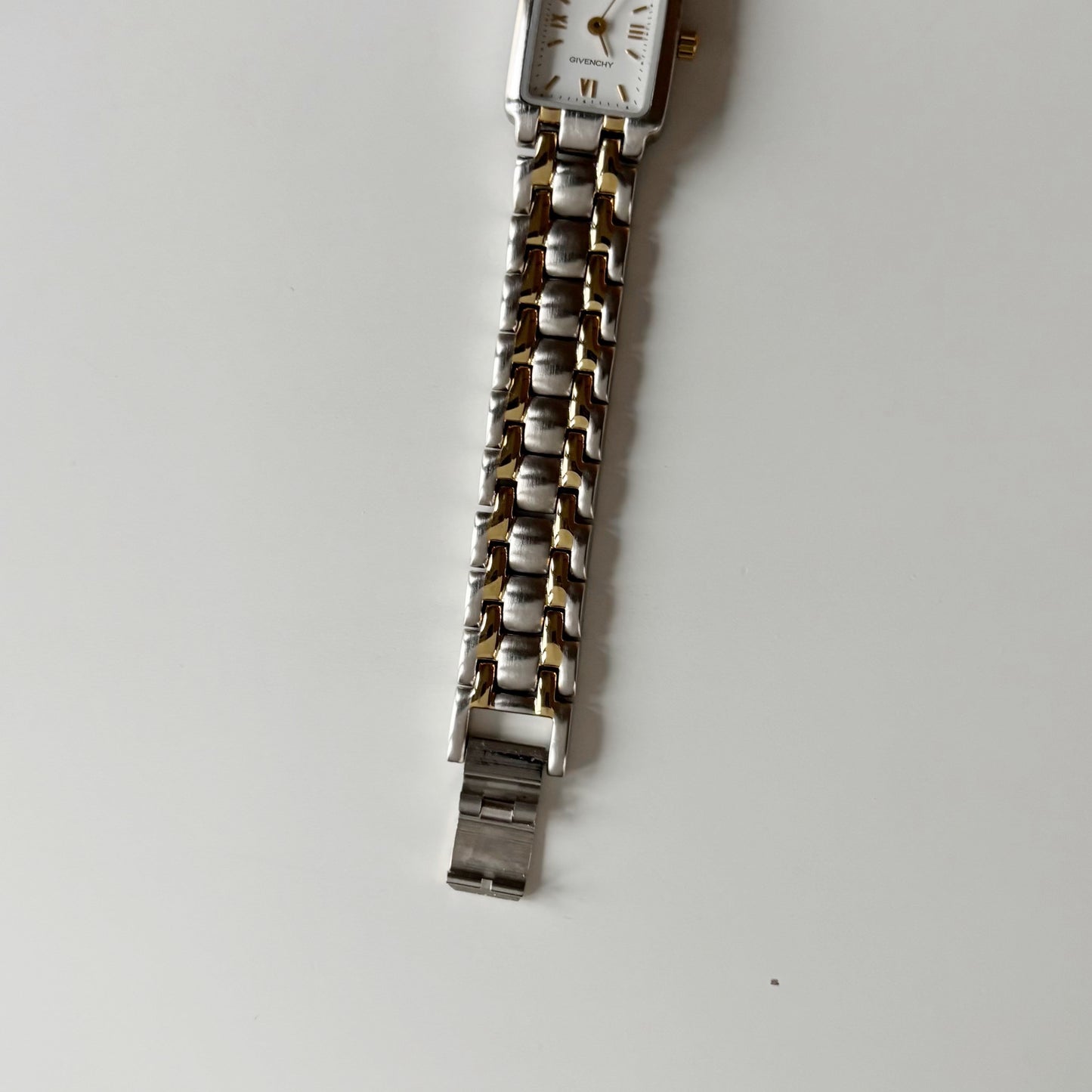 Givenchy 1990s Tank Two Tone Watch