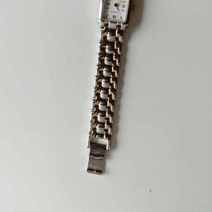 Givenchy 1990s Tank Two Tone Watch