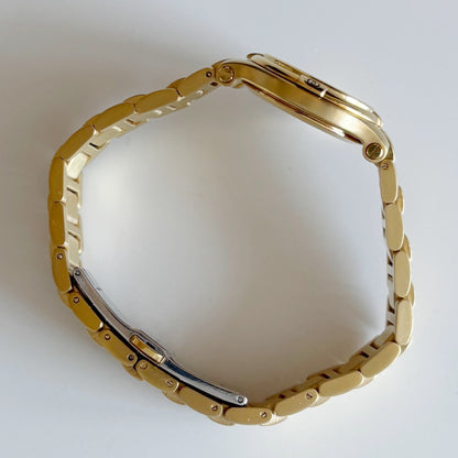 Gucci 1990s Date Gold Plated Watch