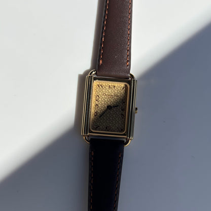 Dior 1990s Tank Gold Plated Watch