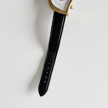 Yves Saint Laurent 1990s Heart Shaped Dial Gold Plated Watch