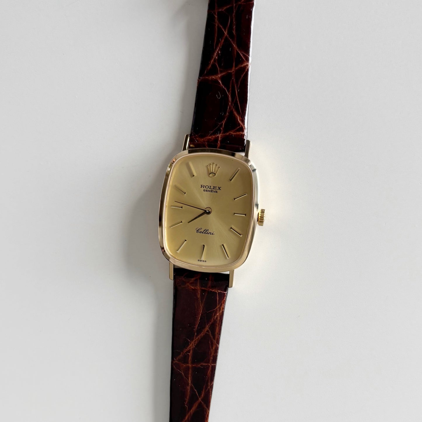 Rolex 1975 Cellini 18K Case Manual Wind Watch