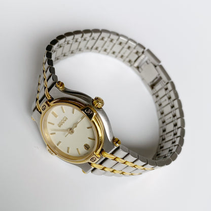 Gucci 1990s Two Tone Date Watch