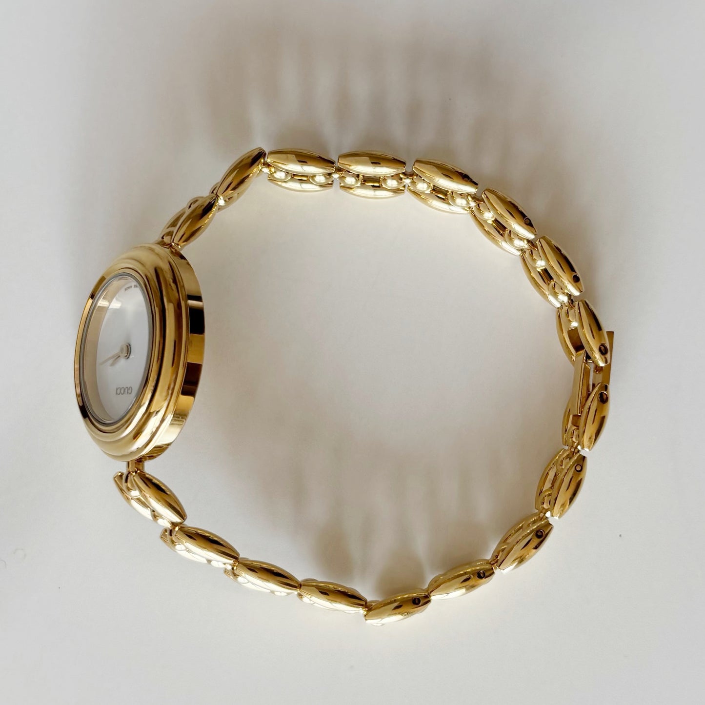 Gucci 1990s Interchangeable Bezel Gold Plated Watch with 6 bezels, case (167mm)