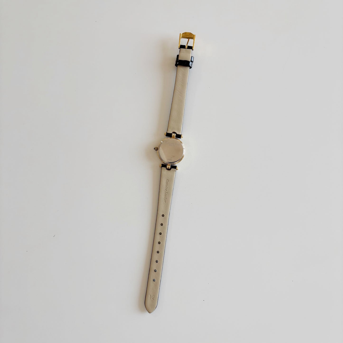Dior 1990s Seashell Round Dial Gold Plated Watch