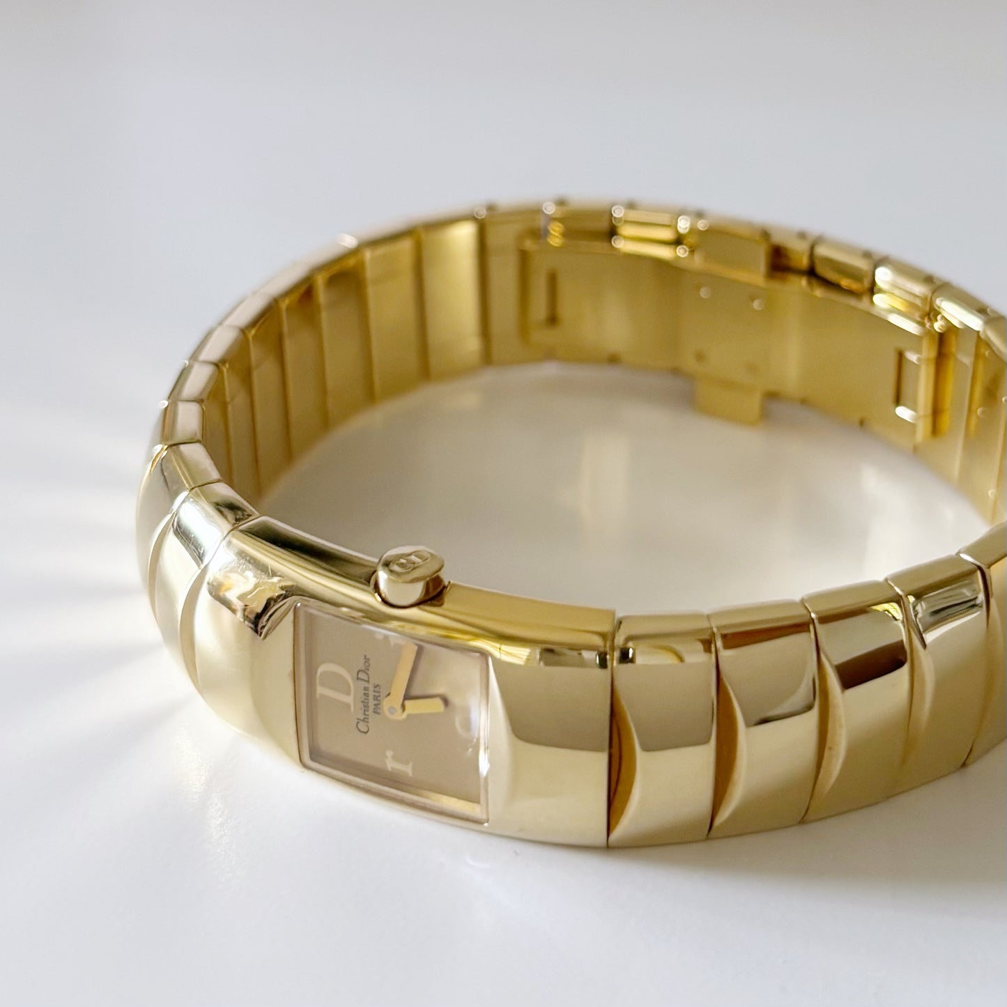 Dior Early 2000s Diorific Gold Plated Watch