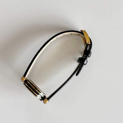 Gucci 1990s Sherry Round Dial Gold Plated Watch