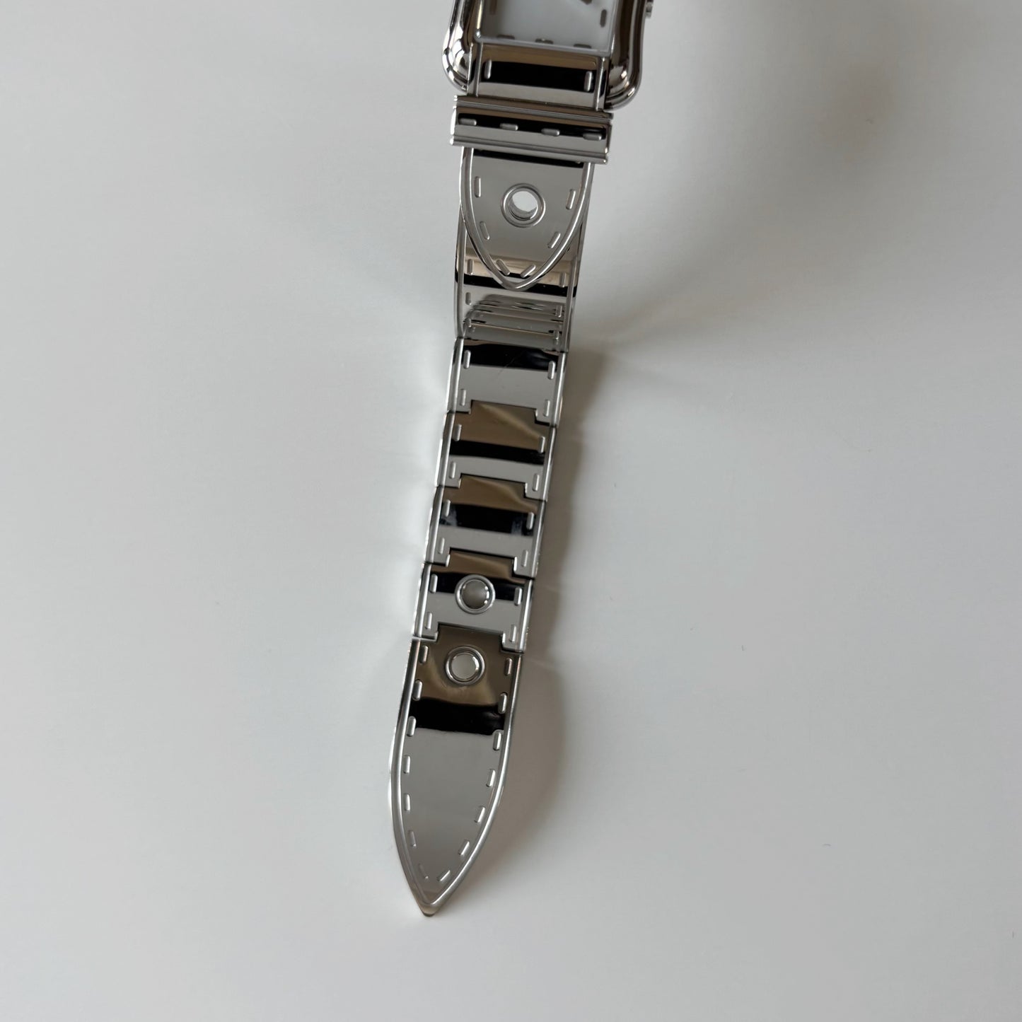 Fendi 1990s Seashell Dial Stainless steel Silver Buckle Watch