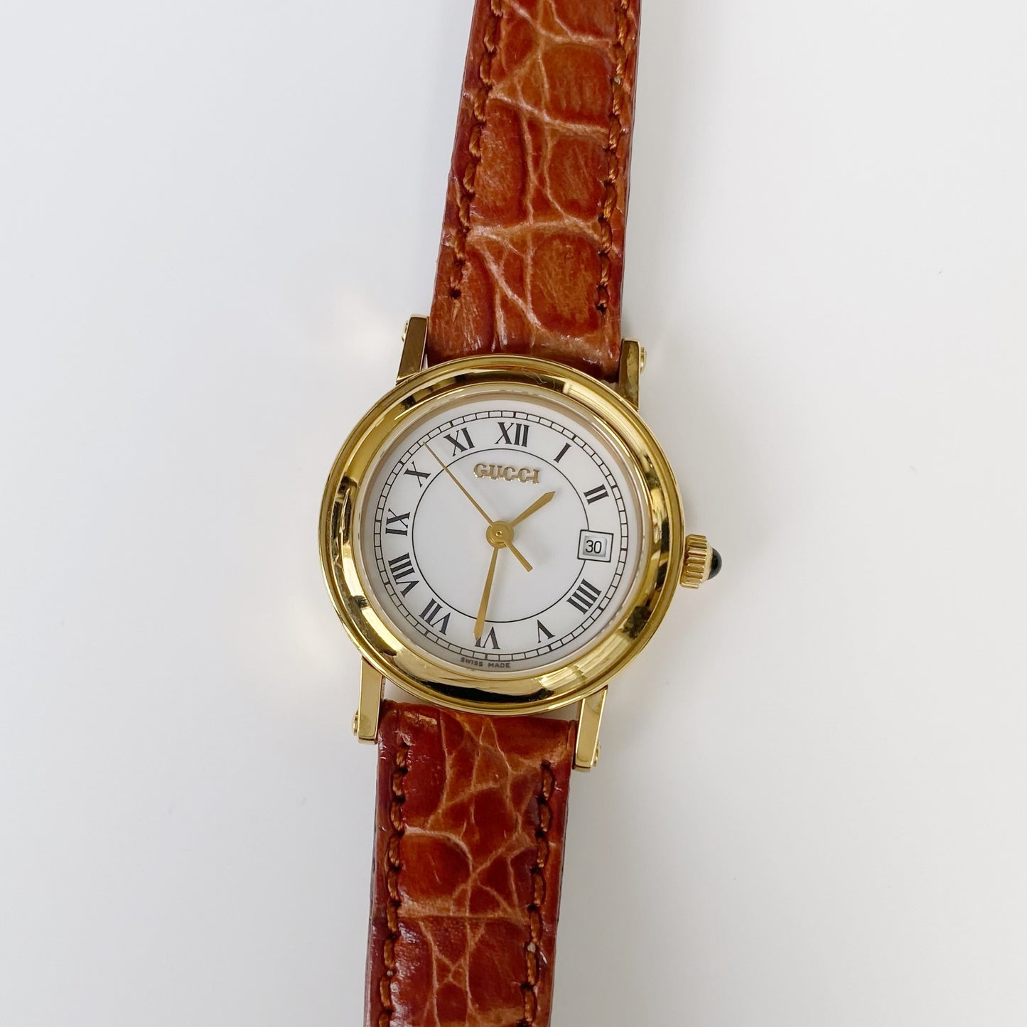 Gucci 1990s Date Round Watch (Women's)