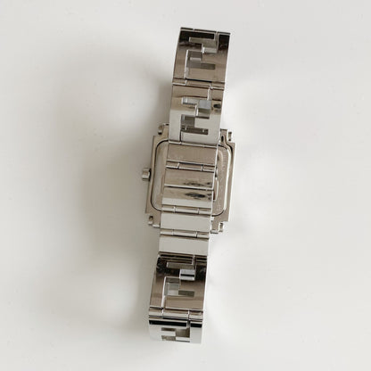 Fendi 1990s Square Dial Stainless steel Watch