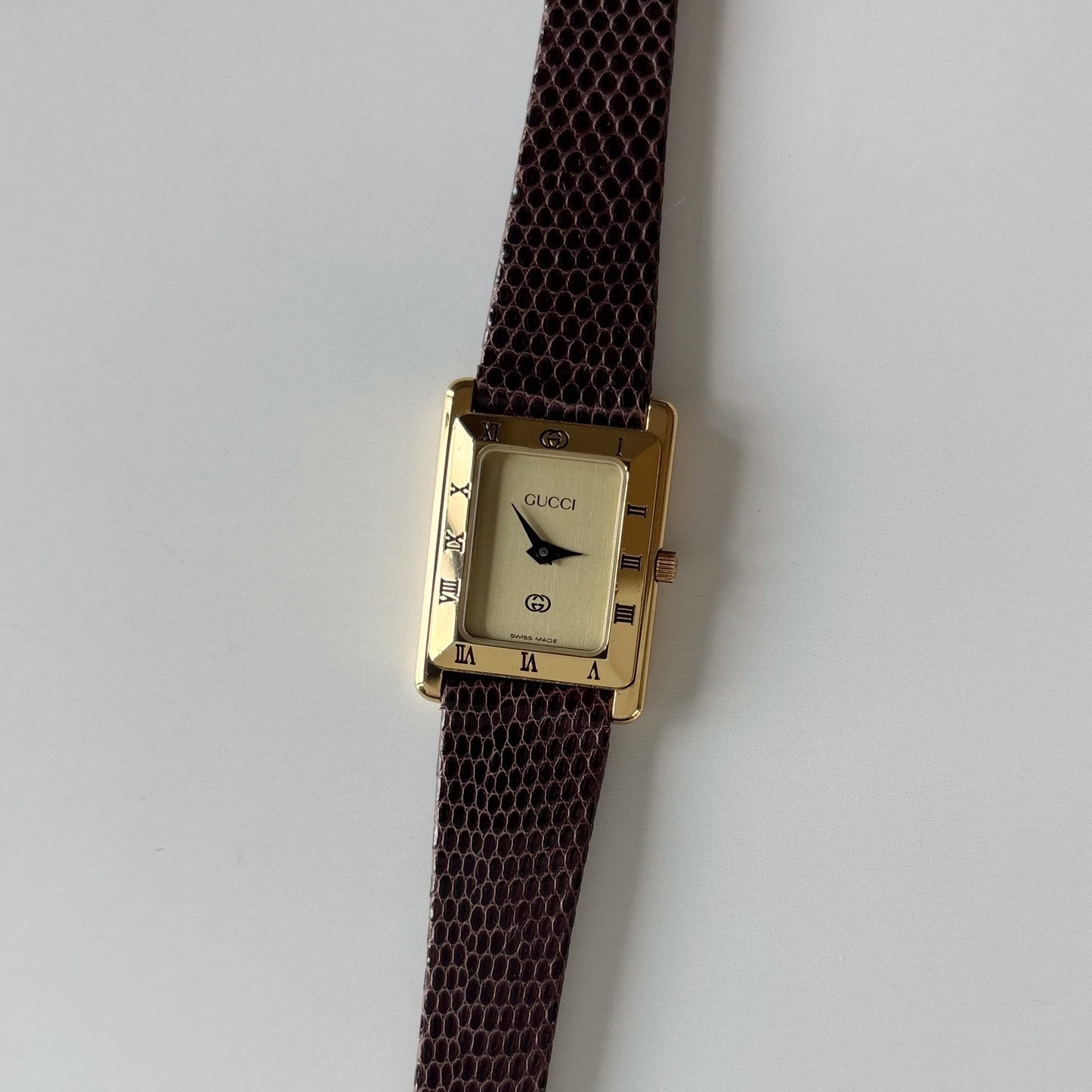 Gucci 1990s Tank Gold Plated Watch