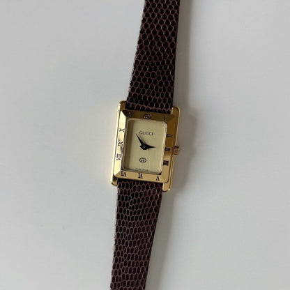 Gucci 1990s Tank Gold Plated Watch