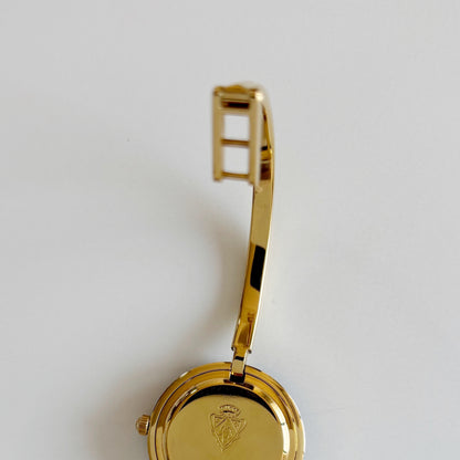 Gucci 1990s Interchangeable Bezel Gold Plated Bangle Watch with 12 bezels, case