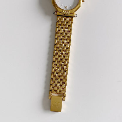 Dior 1990s Octagon Gold Plated Watch